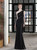 In Stock:Ship in 48 Hours Fancy Black One Shoulder Beading Party Dress