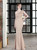 In Stock:Ship in 48 Hours Apricot One Shoulder Beading Party Dress
