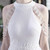 In Stock:Ship in 48 Hours White Halter Sequins Tulle Beading Party Dress