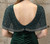 In Stock:Ship in 48 Hours Green Velvet V-neck Pleats Party Dress