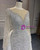 White Mermaid Heavy Beading Long Sleeve Backless Wedding Dress