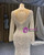 White Mermaid Heavy Beading Long Sleeve Backless Wedding Dress