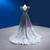 Gradation Gray Tulle V-neck Beading Prom Dress