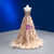 Champagne Gold Tulle Sequins Beading Prom Dress