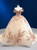 Champagne Ball Gown Tulle Sequins Beading Prom Dress