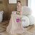 Champagne Tulle V-neck Short Sleeve Beading Feather Prom Dress