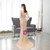 Gold Mermaid Tulle Deep V-neck Beading Prom Dress