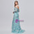 Blue Mermaid Sequins Off the Shoulder Long Sleeve Prom Dress