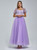 Lavender Tulle Off the Shoulder Puff Sleeve Prom Dress