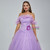 Lavender Ball Gown Tulle Sequins Prom Dress