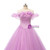 Lavender Ball Gown Tulle Sequins Prom Dress
