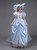 Blue Satin Tulle Appliques Victorian Antonietta Dress