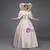 Champagne Satin High Neck Puff Sleeve Victorian Vintage Dress