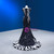 Black Mermaid Sequins Cap Sleeve Feather Prom Dress