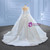 Luxury White Sequins Tulle Long Sleeve Wedding Dress