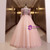 Pink Tulle Long Sleeve Sequins Appliques Quinceanera Dress