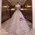 Purple Tulle Sequins Open Back Quinceanera Dress