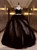 Black Tulle Straps Sequins Quinceanera Dress