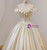 Gold Ball Gown Off the Shoulder Quinceanera Dress