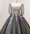 Black Tulle Sequins Short Sleeve Beading Quinceanera Dress