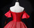 Red Tulle Satin Off the Shoulder Quinceanera Dress