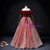Red Tulle Velvet Off the Shoulder Quinceanera Dress