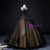 Black Tulle Backless Beading Quinceanera Dress