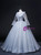 Light Blue Tulle Long Sleeve Quinceanera Dress