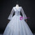 Light Blue Tulle Long Sleeve Quinceanera Dress