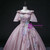 Pink Appliques Short Sleeve Quinceanera Dress