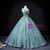 Green Tulle Beading Sequins Quinceanera Dress