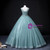 Green Tulle Beading Sequins Quinceanera Dress