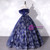 Navy Blue Tulle Off the Shoulder Quinceanera Dress