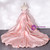Pink Satin Strapless 3D Flower Quinceanera Dress
