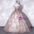 Pink Ball Gown Tulle Sequins Quinceanera Dress