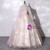 Pink Tulle Sequins Long Sleeve V-neck Quinceanera Dress