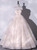 Champagne Tulle Sequins Strapless Quinceanera Dress