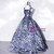 Navy Blue Satin Straps Quinceanera Dress