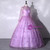 Purple Tulle Long Sleeve 3D Flower Quinceanera Dress