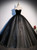 Black Tulle Sequins Sweetheart Quinceanera Dress