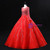 Red Tulle Long Sleeve Beading Sequins Backless Quinceanera Dress