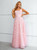 Pink Tulle Flower Square Princess Prom Dress