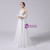 White Tulle Long Sleeve Appliques Pearls Wedding Dress