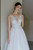 White Tulle See Through Neck Appliques Wedding Dress