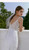 White Tulle Sequins Spaghetti Straps Backless Wedding Dress