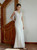 White Mermaid Lace Sequins V-neck Wedding Dress