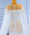 White See Through Tulle Pearls Wedding Dress