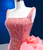 Fuchsia Straps Sequins Crystal Prom Dres