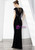 Black Mermaid Sequins V-neck Tassel Mother Of The Bride Dress