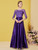 Purple Satin 3/4 Sleeve Mother Of The Bride Dress